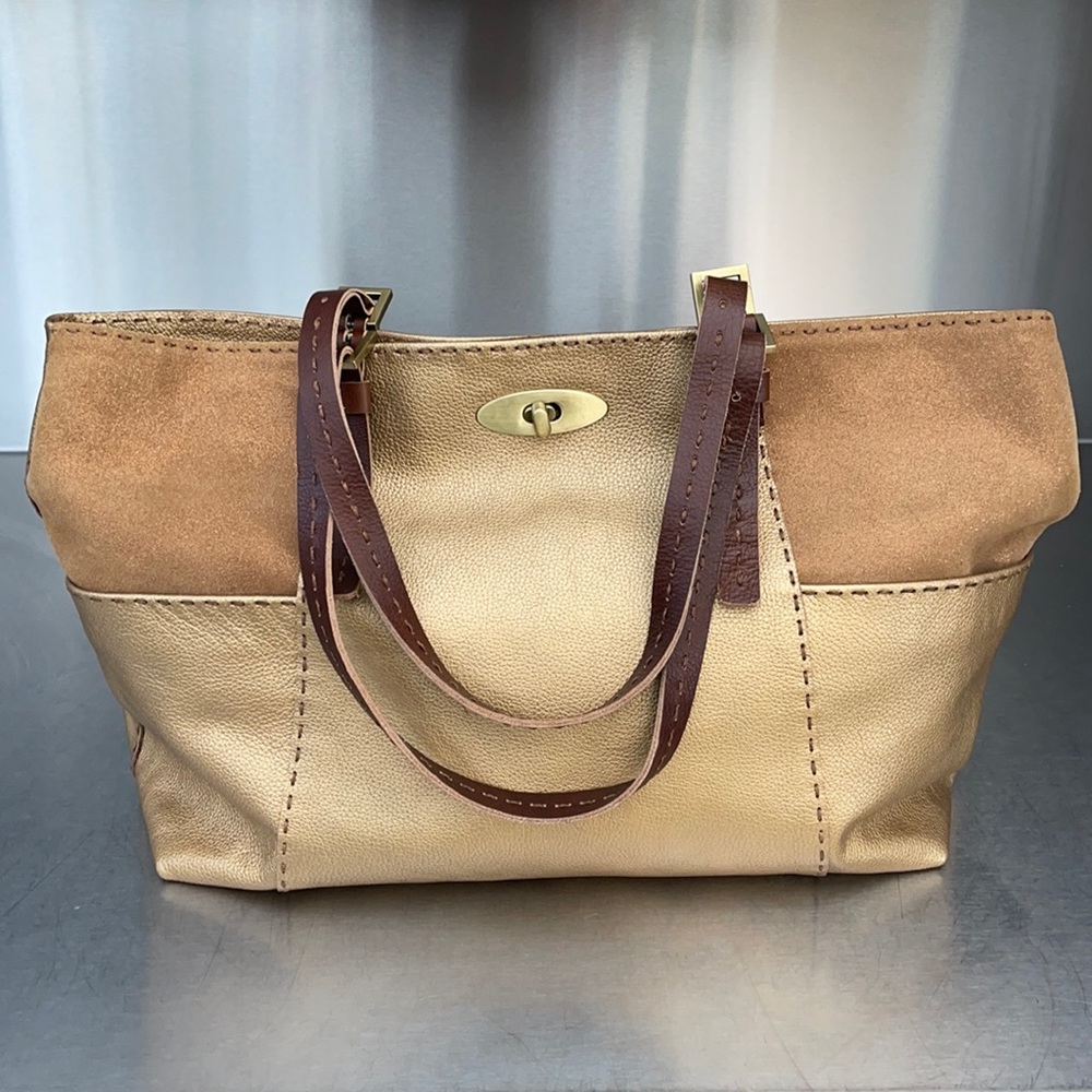 Large golden tote by Carla Mancini. New with tags from Sundance.
